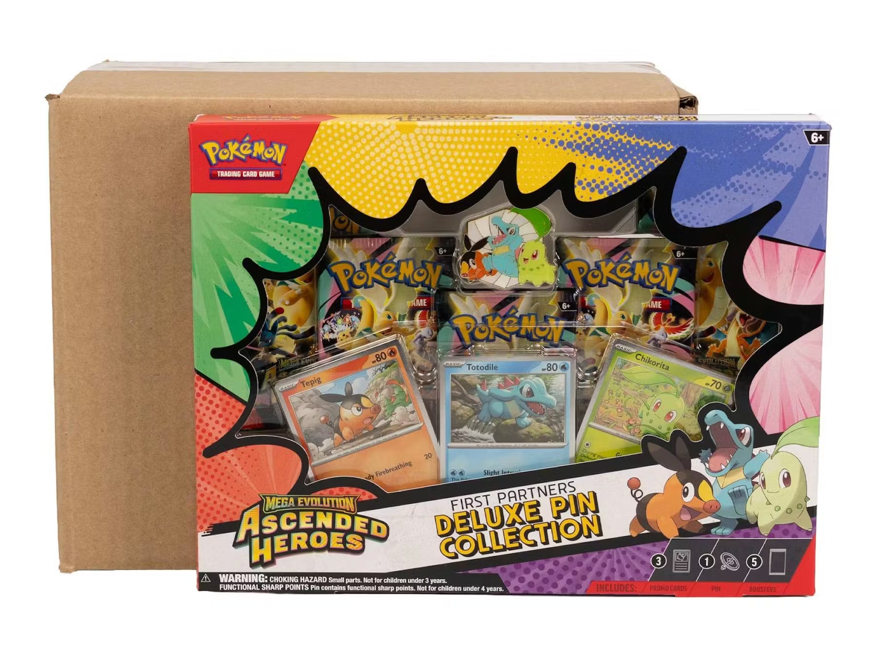 Pokemon Ascended Heroes First Partners Deluxe Pin Collection 6 Box Case