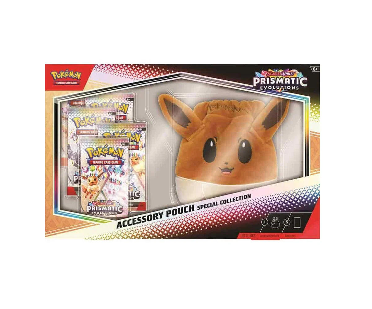 Pokemon Prismatic Evolutions Accessory Pouch Special Collection Box