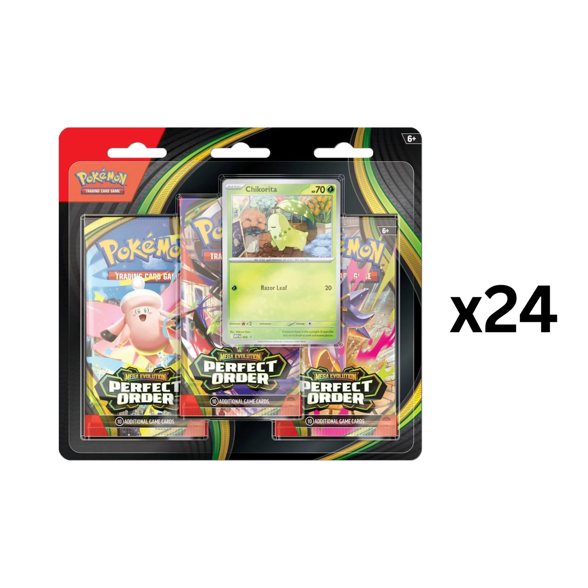 Pokemon Perfect Order 3 Pack Blister 24 Pack Case