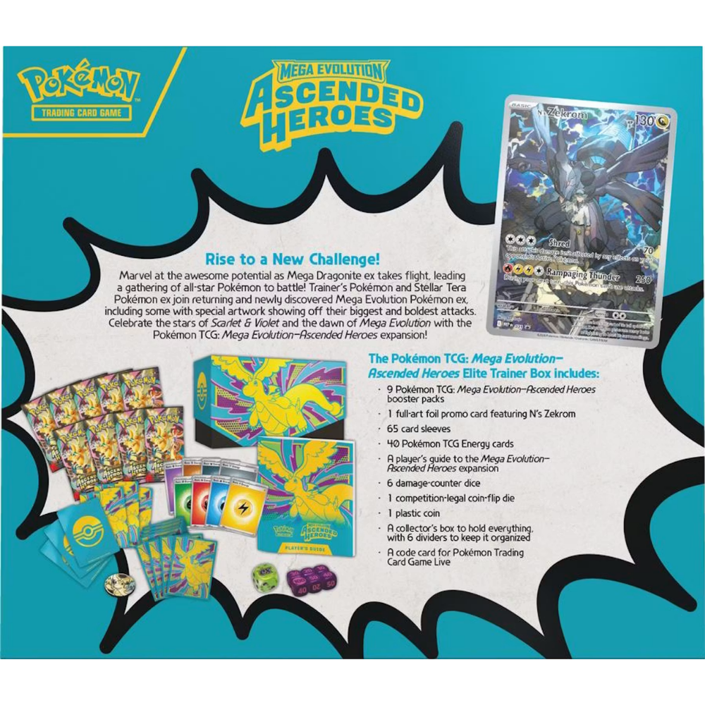 Pokémon - Mega Evolution - Ascended Heroes - Elite Trainer Box - Sealed Case